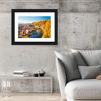 Český Krumlov River Weir in Autumn Wall Art