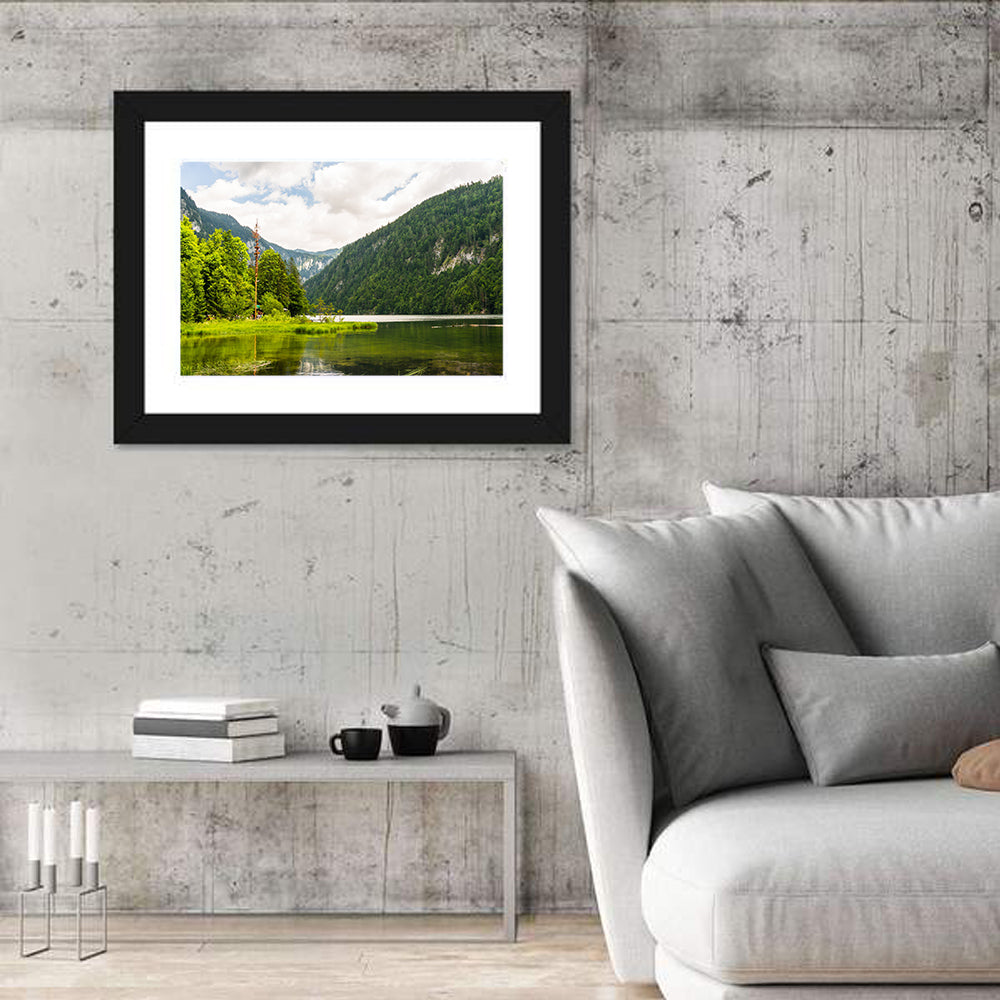 Maypole at Lake Toplitz Wall Art in a room, landscape