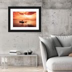 Uluabat Lake Fisherman at Dusk Wall Art