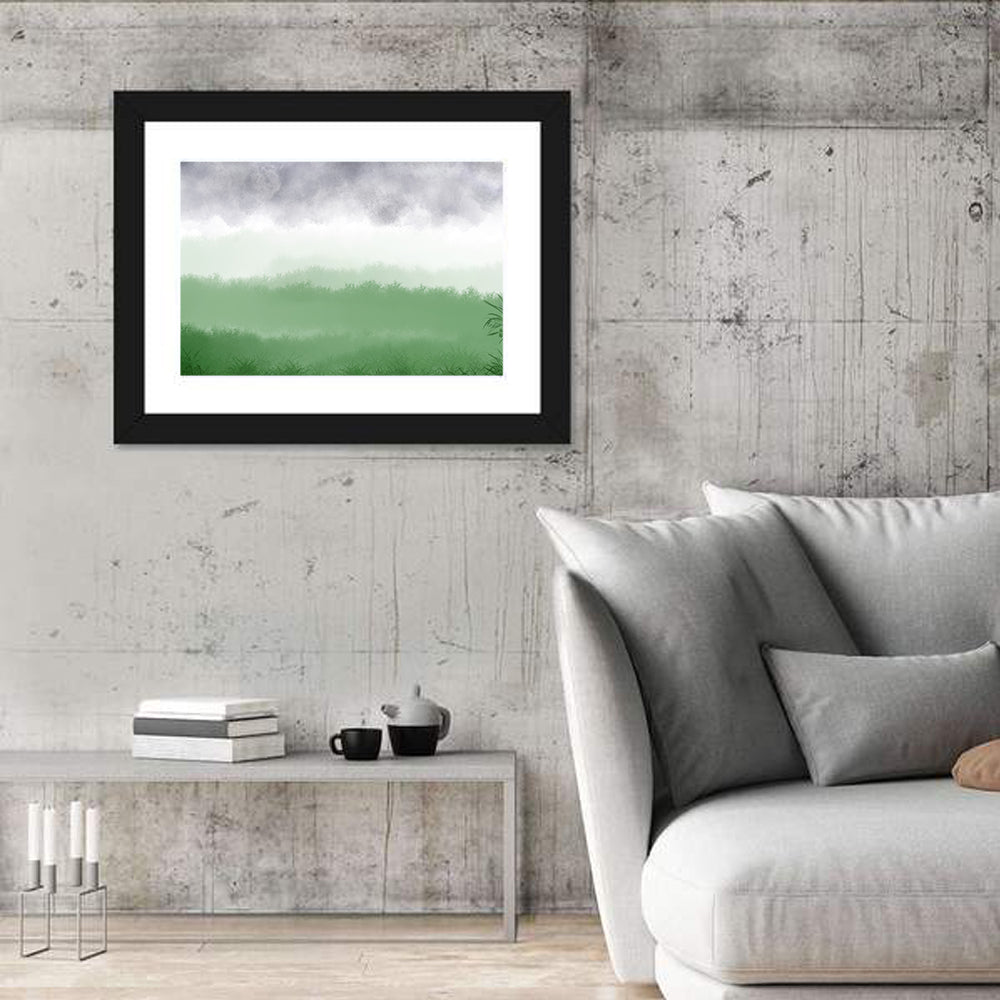 Misty Green Fields Wall Art
