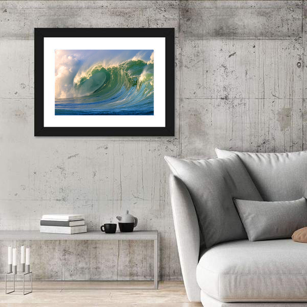 Golden Hour Barrel Wave Wall Art