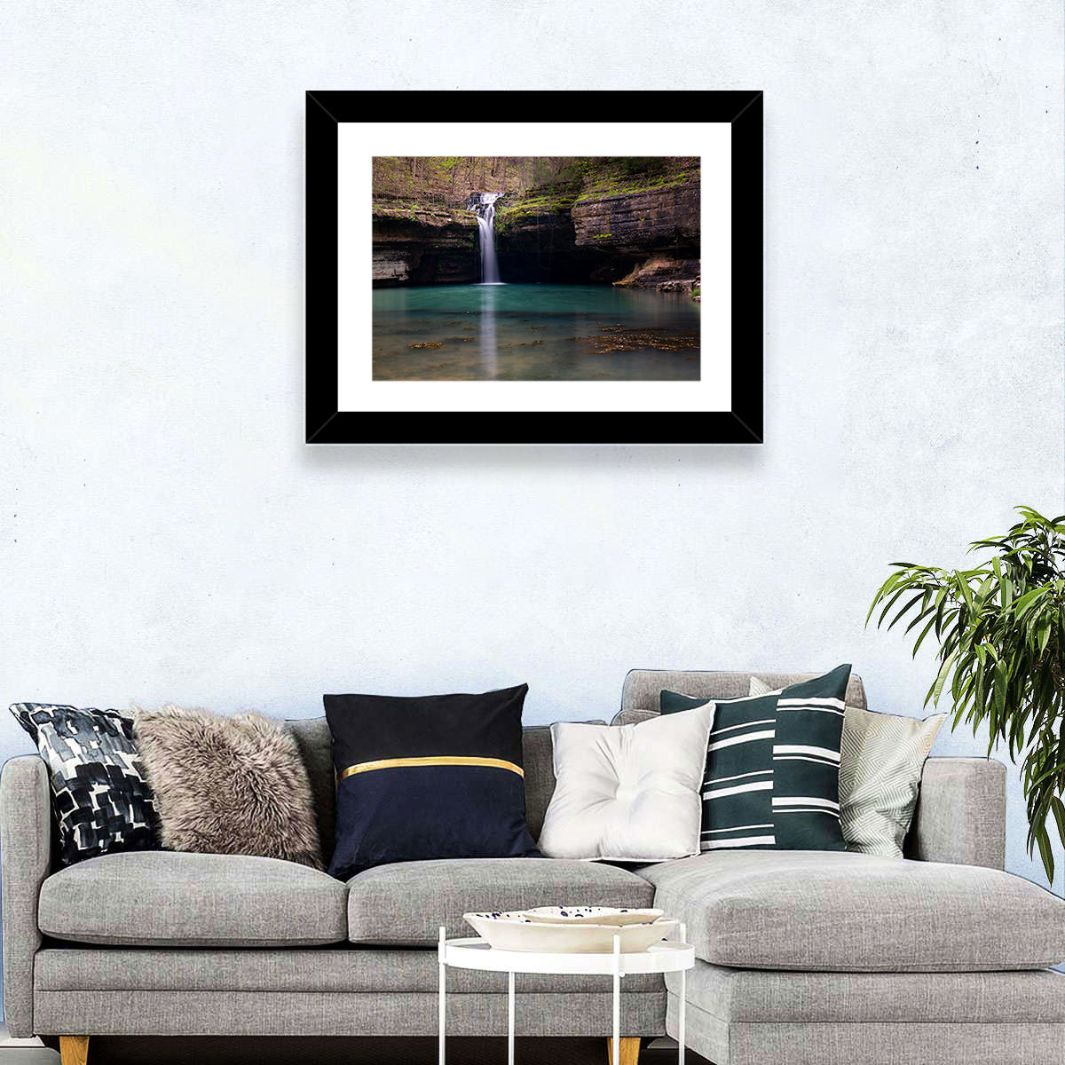 Mossy Cove Waterfall Wall Art
