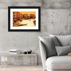 Grand Canal Gondola at Golden Hour Wall Art