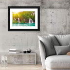 Plitvice Cascades at Sunrise Wall Art
