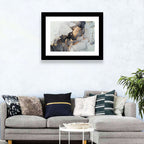 Black Fire Marble Abstract Wall Art