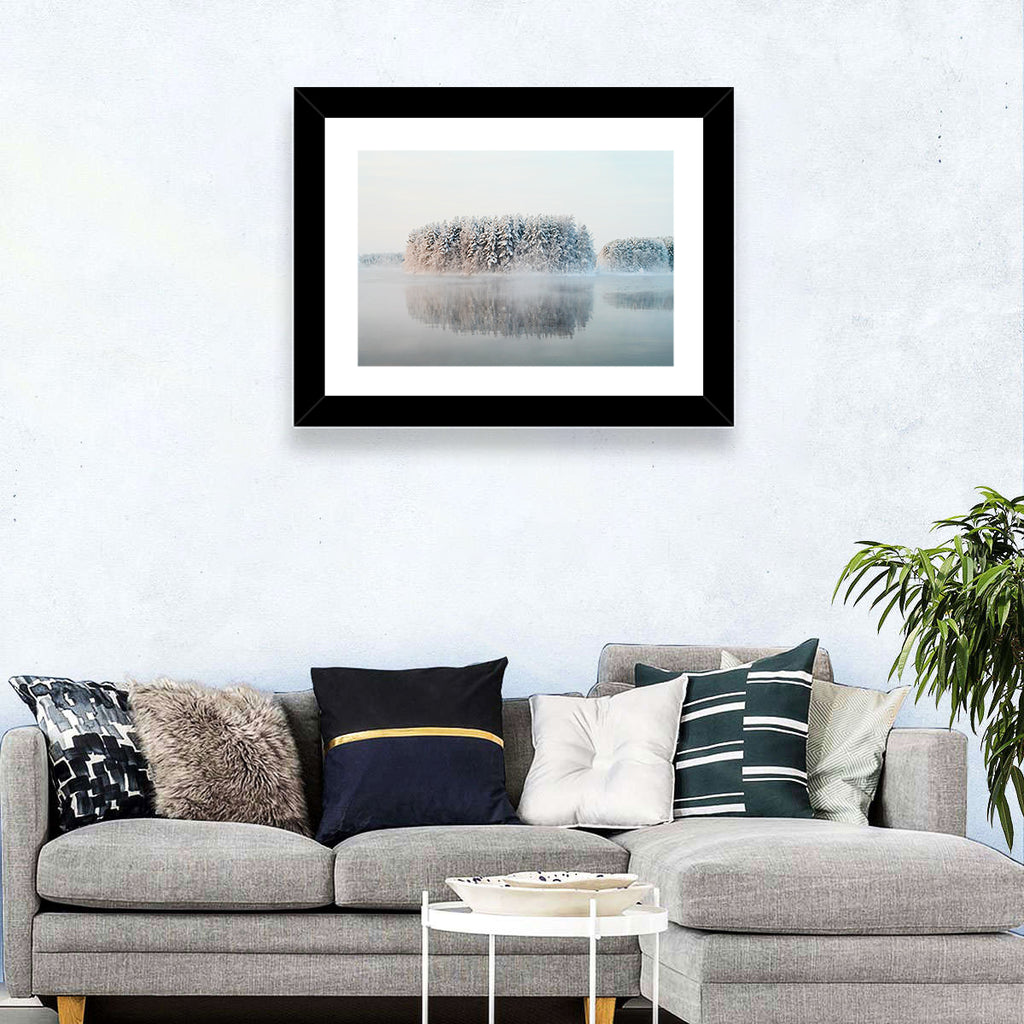 Misty Karelia Lake Wall Art
