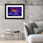 Sunset Savannah Silhouette Wall Art