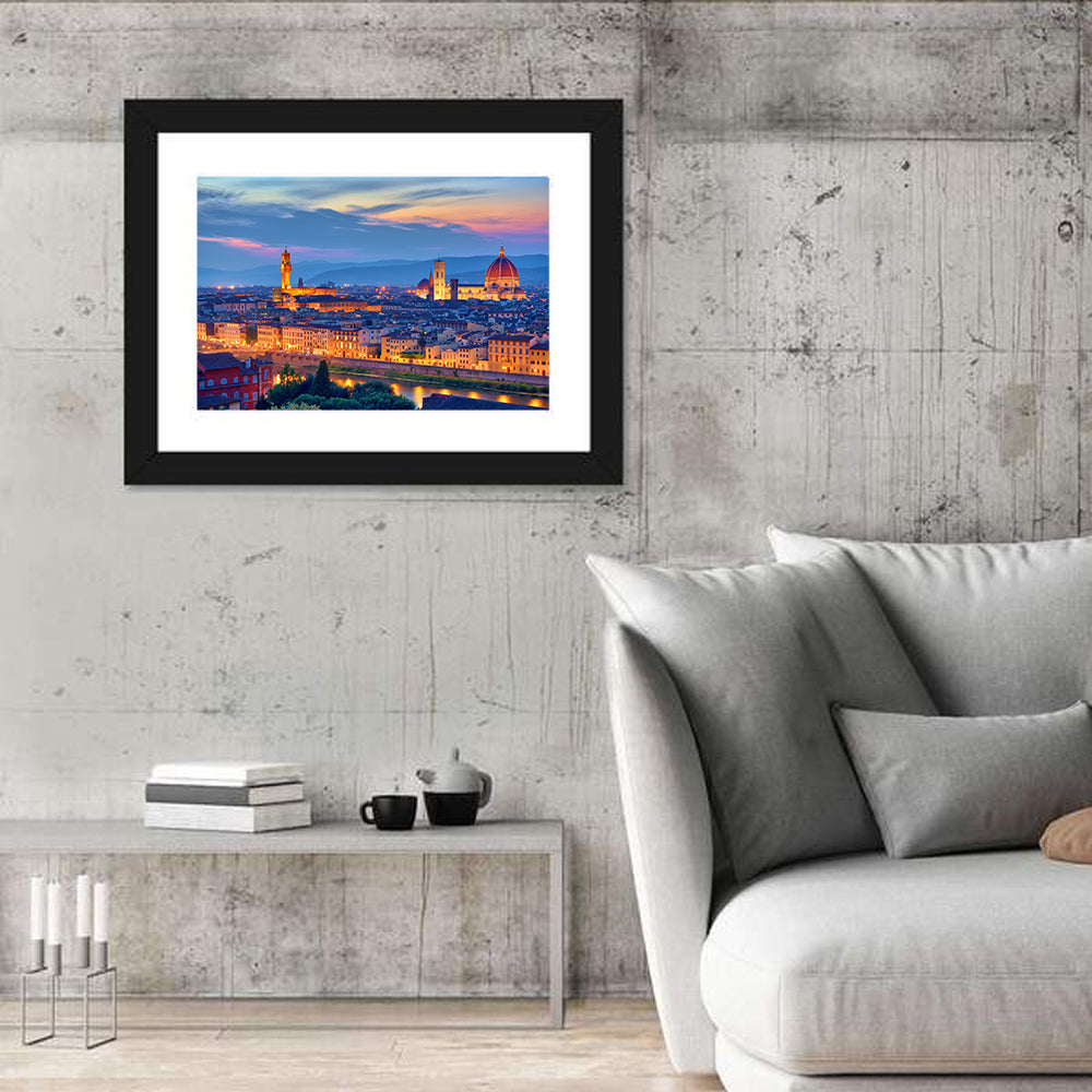 Florence Duomo at Twilight Wall Art in a room, landscape