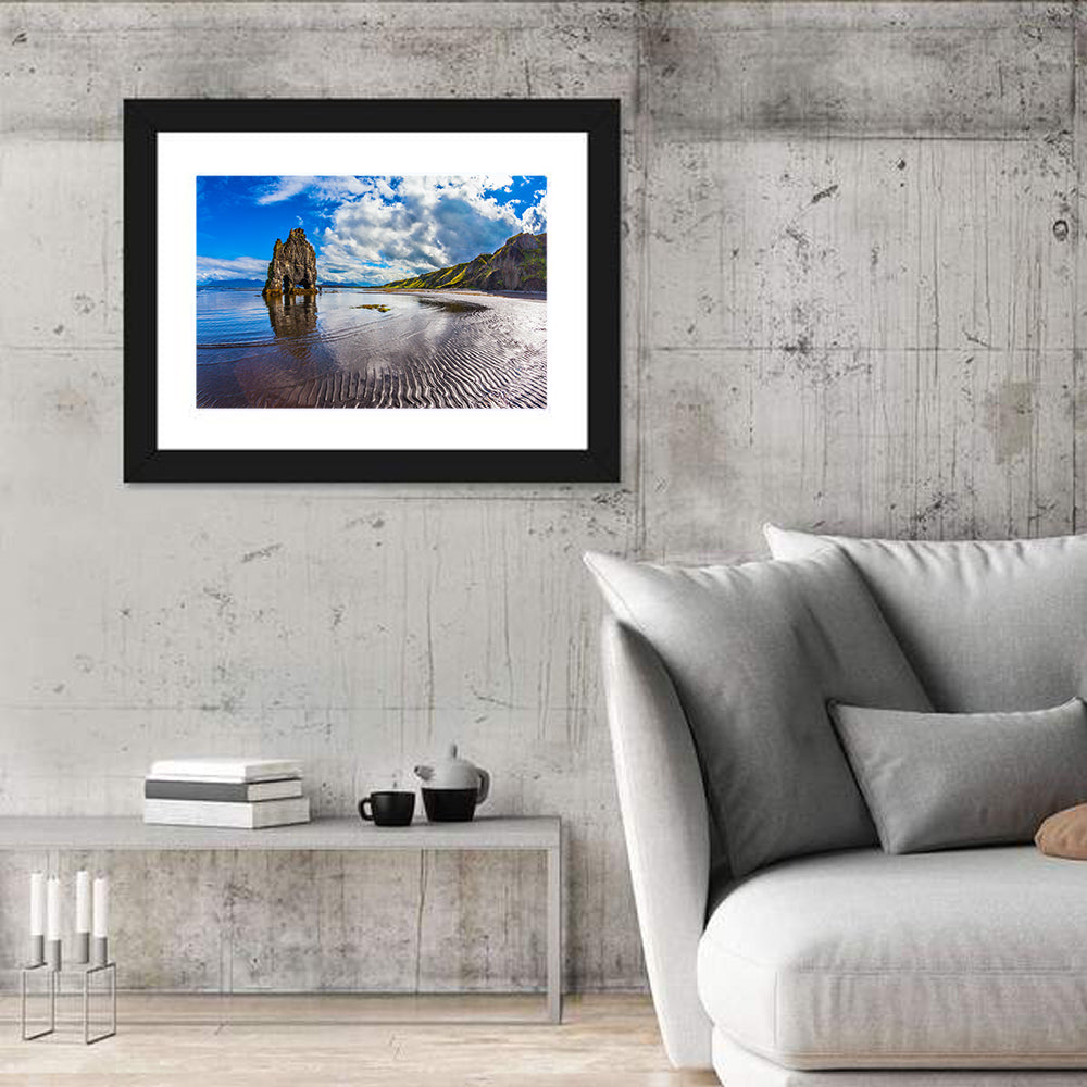 Hvítserkur Sea Stack at Sunset Wall Art
