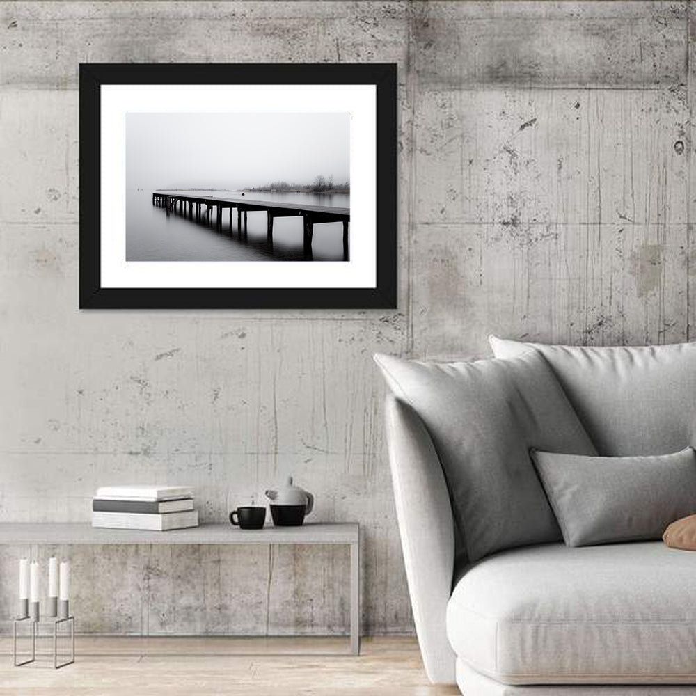 Wooden Lake Jetty Wall Art