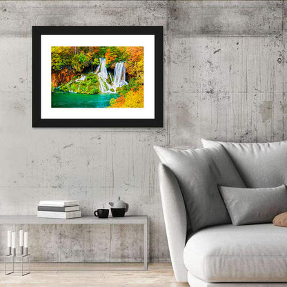 Autumn Waterfall Wall Art