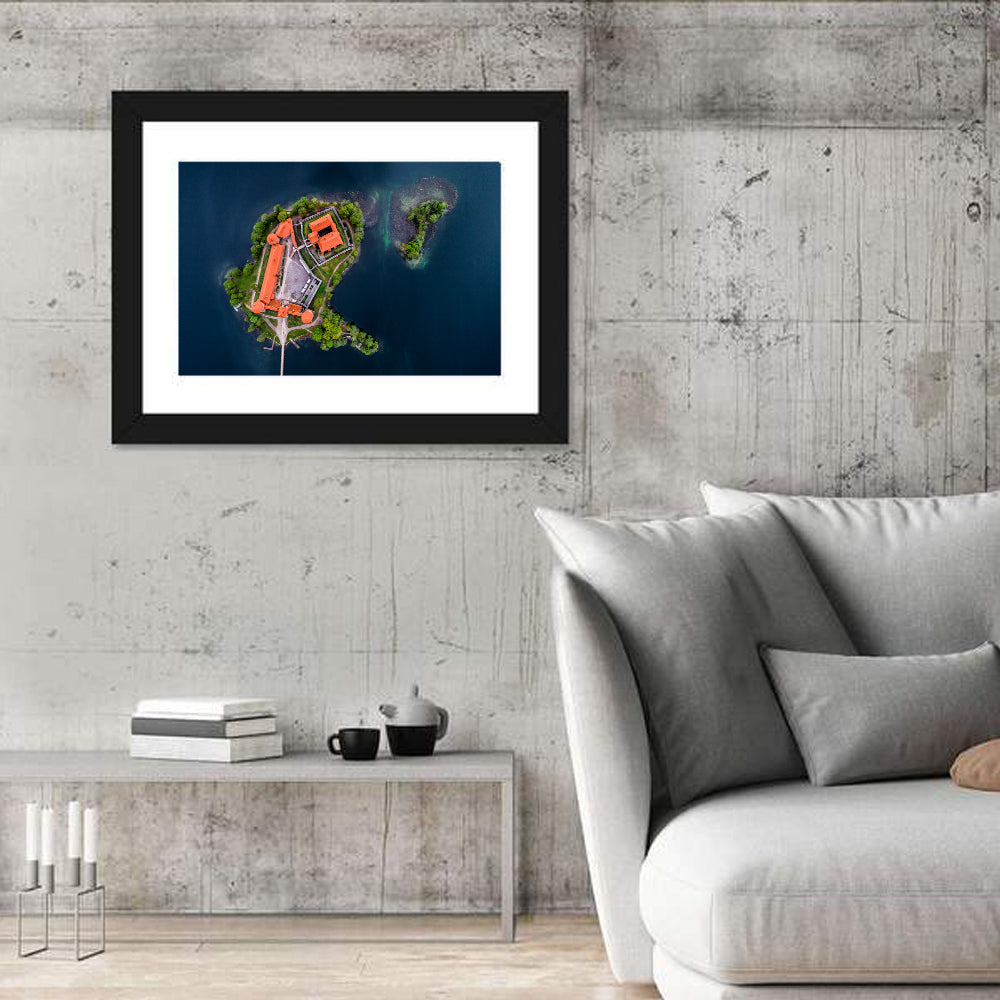 Trakai Island Castle Wall Art in a room, landscape