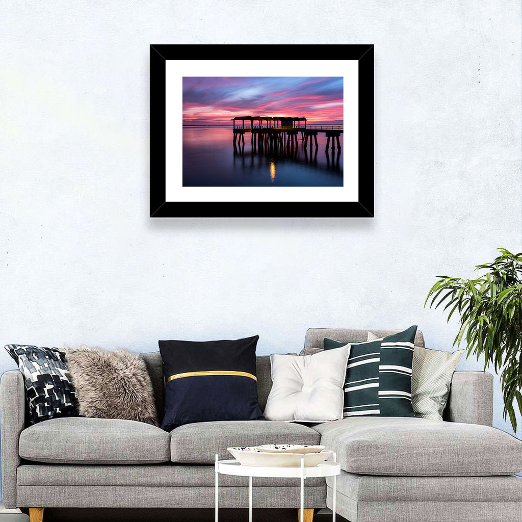 Jekyll Island Dusk Pier Wall Art