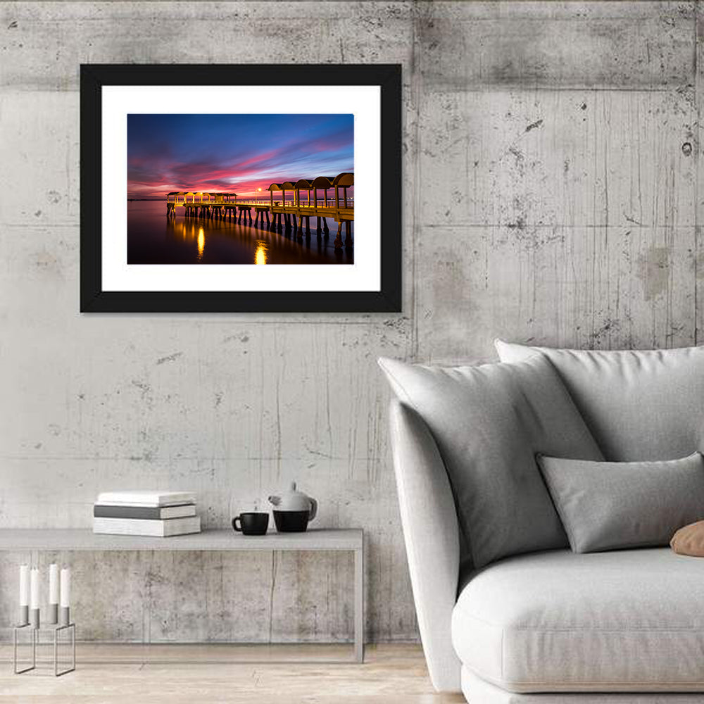 Twilight on Jekyll Island Pier Wall Art