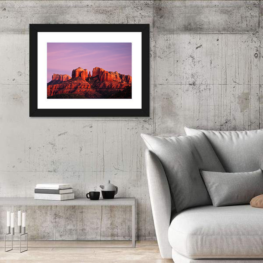 Cathedral Rock Sunset, Sedona Wall Art in a room, landscape