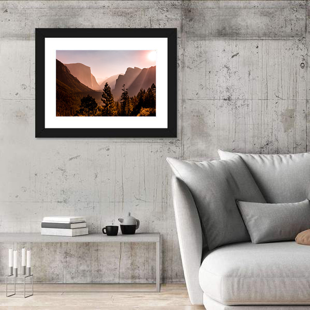 El Capitan at Sunrise, Yosemite Wall Art in a room, landscape