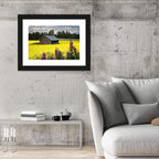 Finnish Barn in Yellow Field Wall Art