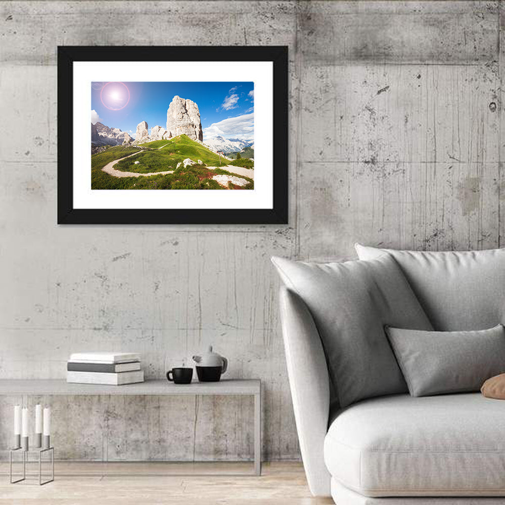 Cinque Torri Trail Wall Art in a room, landscape