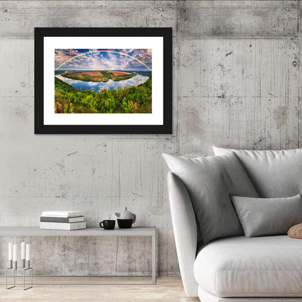 Dnister River Wall Art in a room, landscape