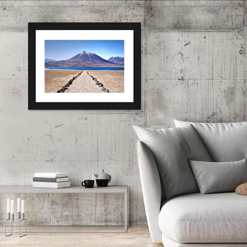 Volcanoes Around Laguna Miscanti Wall Art in a room, landscape