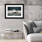 Misty Lake Fisherman Wall Art
