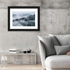 Misty Mountain Pine Forest Wall Art