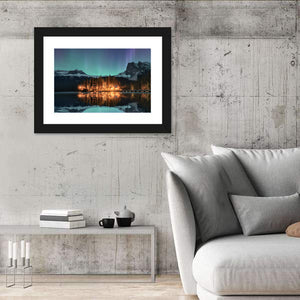 Aurora Borealis Emerald Lake Wall Art