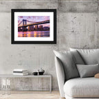 Manhattan Bridge at Dusk Wall Art