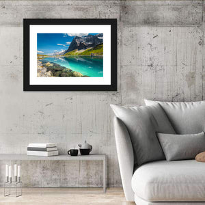 Eiger Mountain From Fallbodensee Lake Wall Art