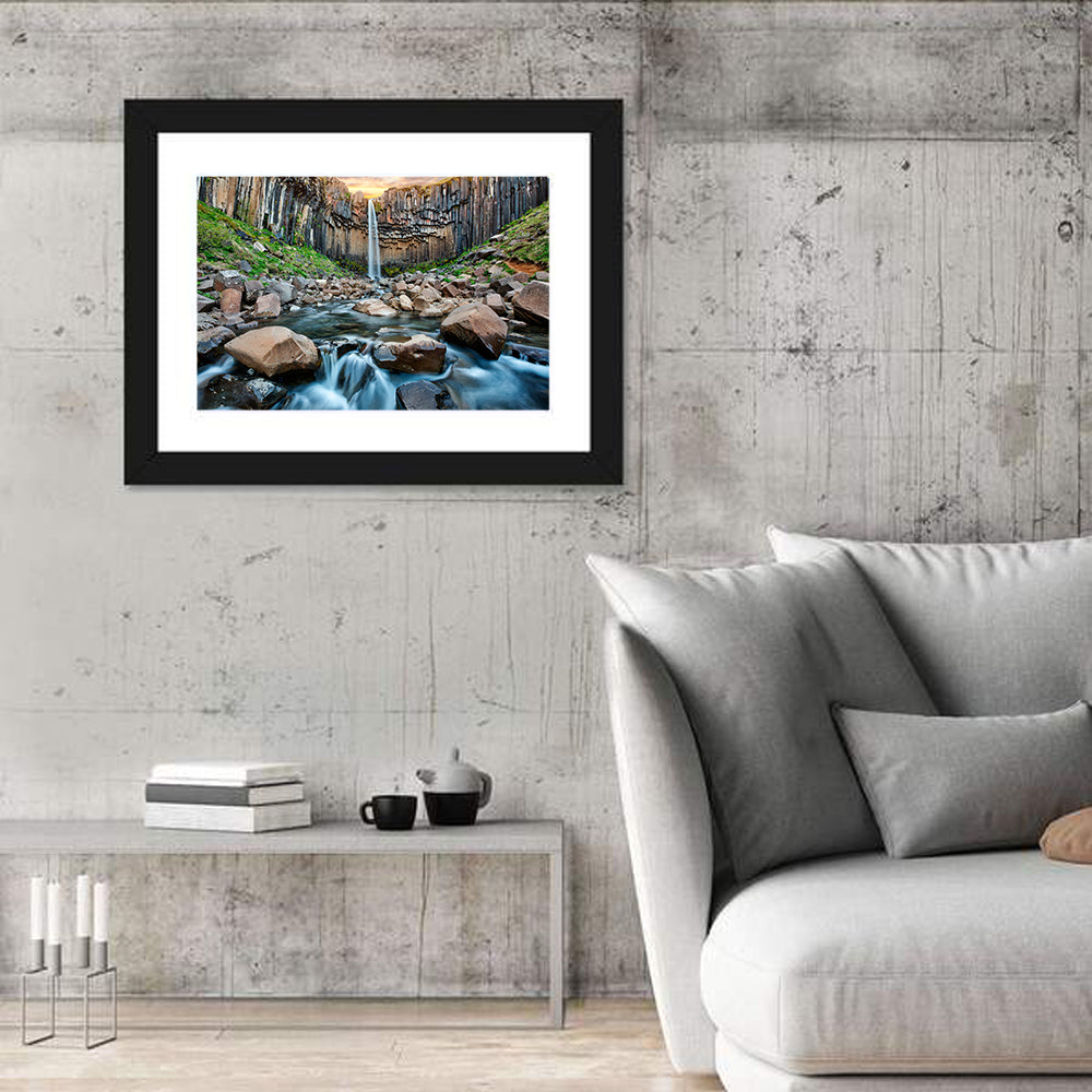 Svartifoss Basalt Waterfall Wall Art