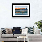Patricia Lake and Mount Pyramid at Golden Hour Wall Art