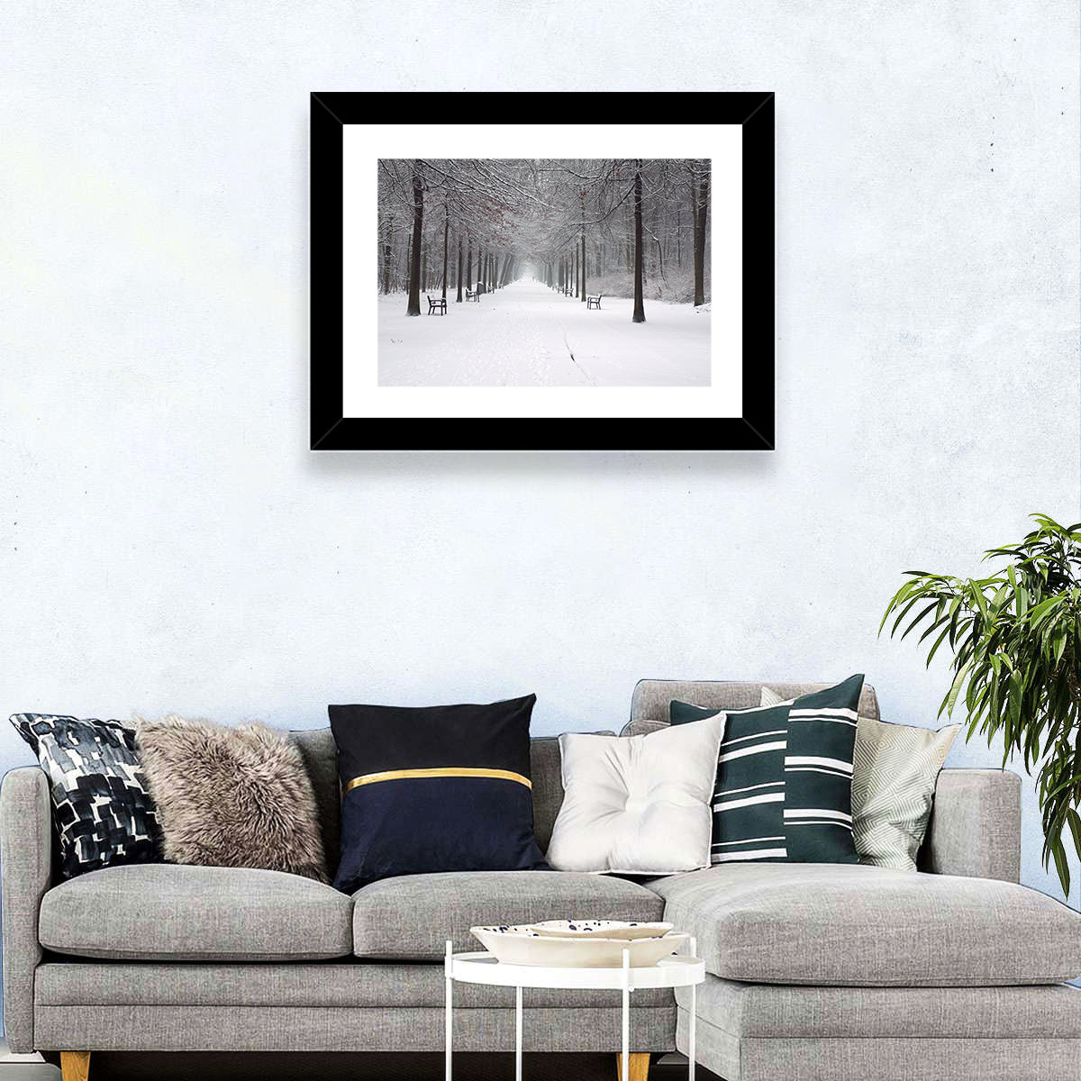 Park Lane in Snow Wall Art