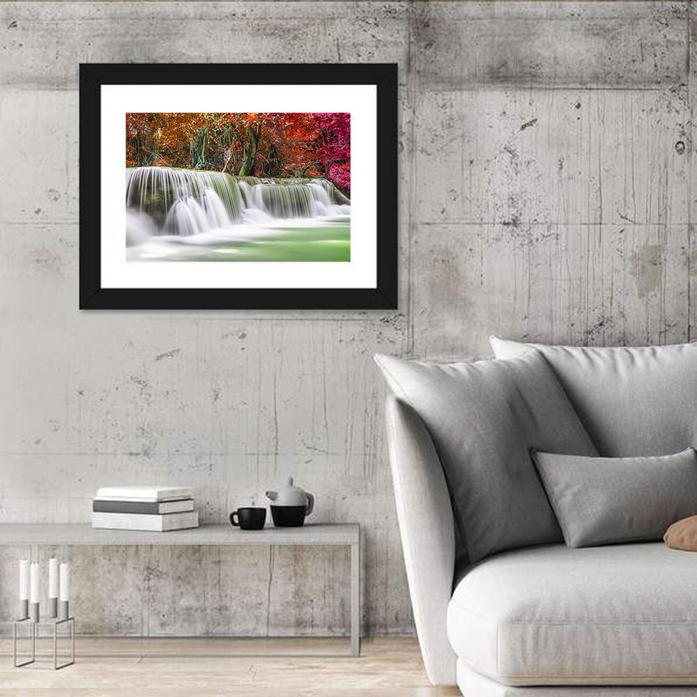 Kanchanaburi Autumn Waterfall Wall Art