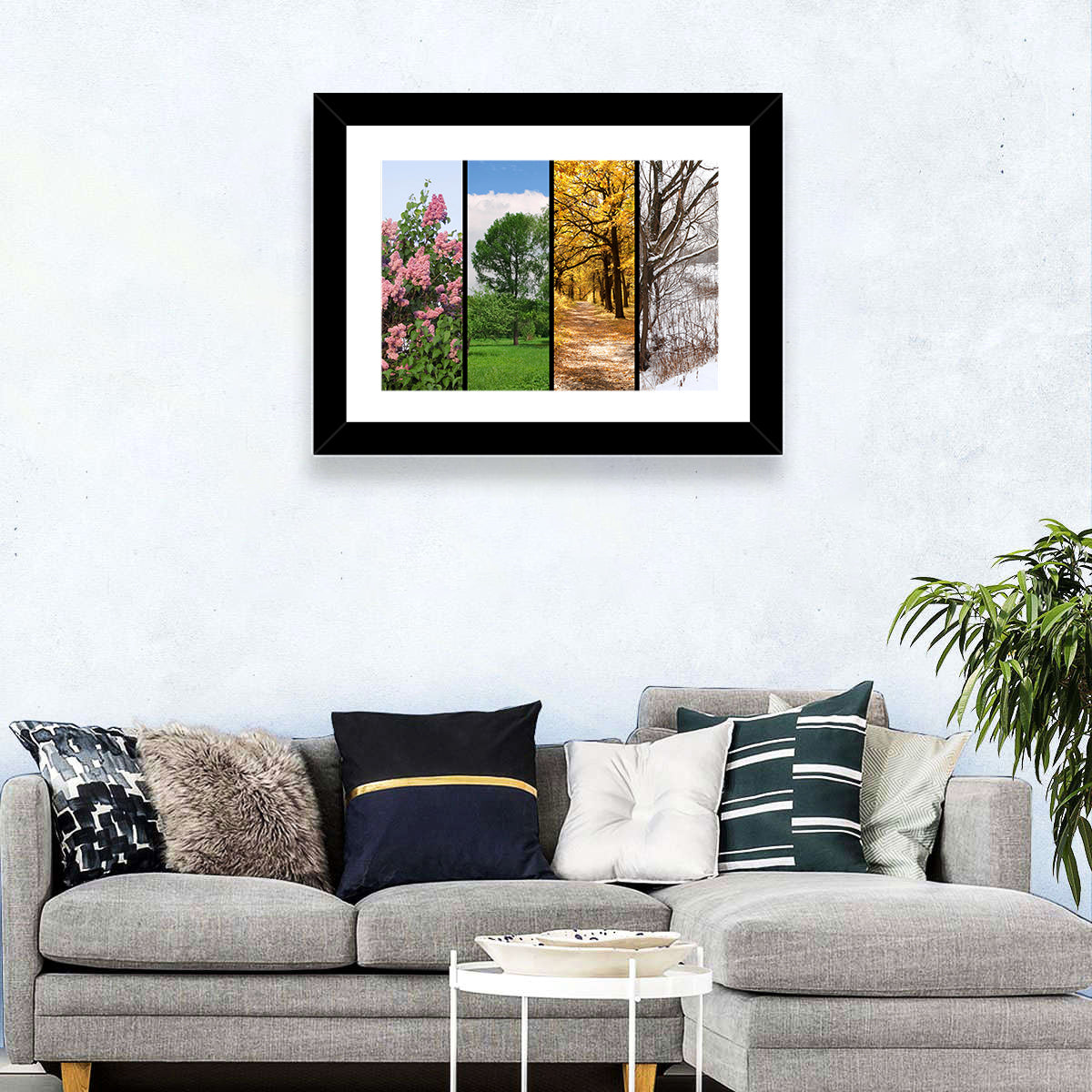 Four Seasons Tree Collage Wall Art