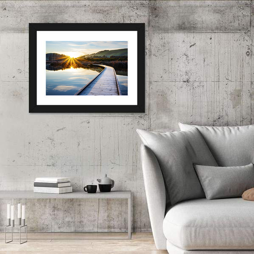 Hawkes Bay Frosted Boardwalk Sunrise Wall Art