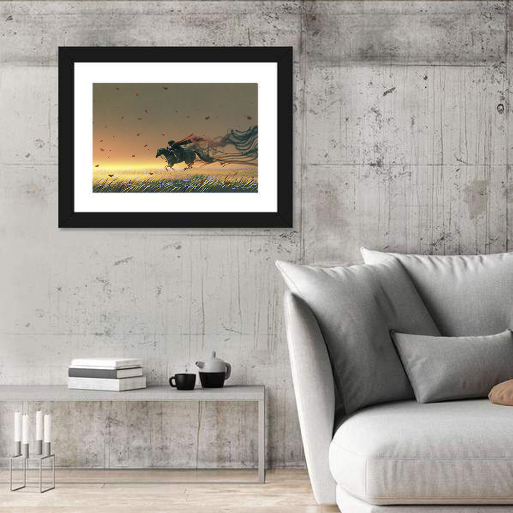 Unstoppable Knight with Red Cape Wall Art