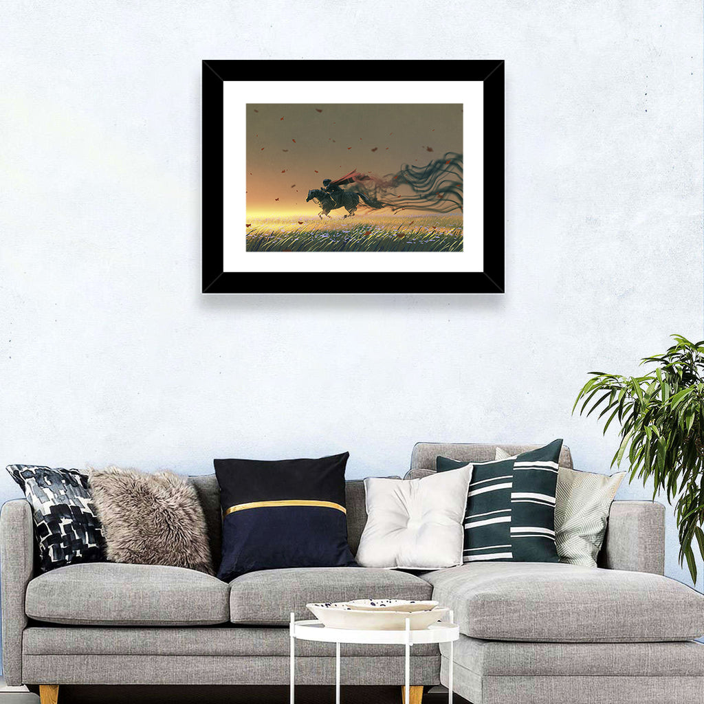 Unstoppable Knight with Red Cape Wall Art