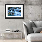 Mossy Rock Stream with Silky Waterfall Wall Art