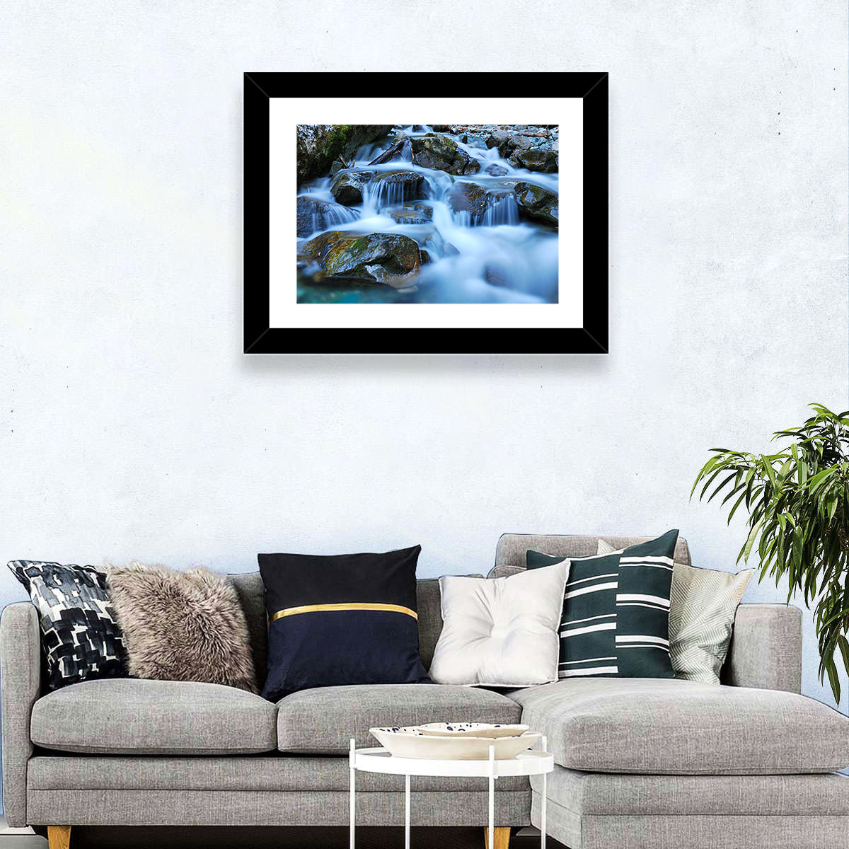 Mountain Flowing Stream Wall Art