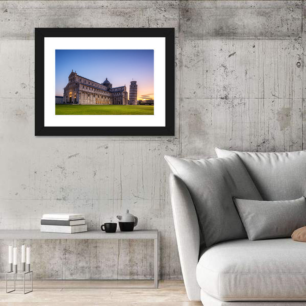 Leaning Tower of Pisa at Dusk Wall Art