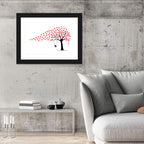Heart Leaf Tree Silhouette Wall Art