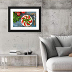 Rustic Caprese Salad with Basil Wall Art