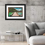 Santhiya Pier Over Turquoise Water Wall Art