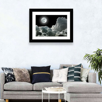 Cloudy Moon Light Wall Art