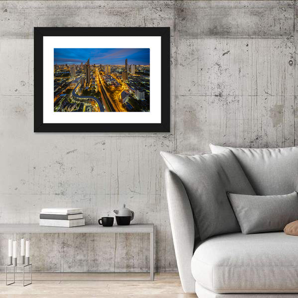 Bangkok Dusk Cityscape Wall Art