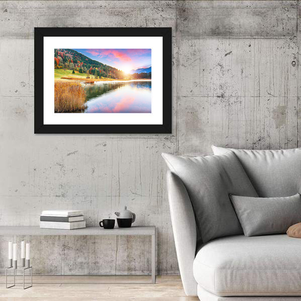 Wagenbruchsee Golden Hour Wall Art in a room, landscape