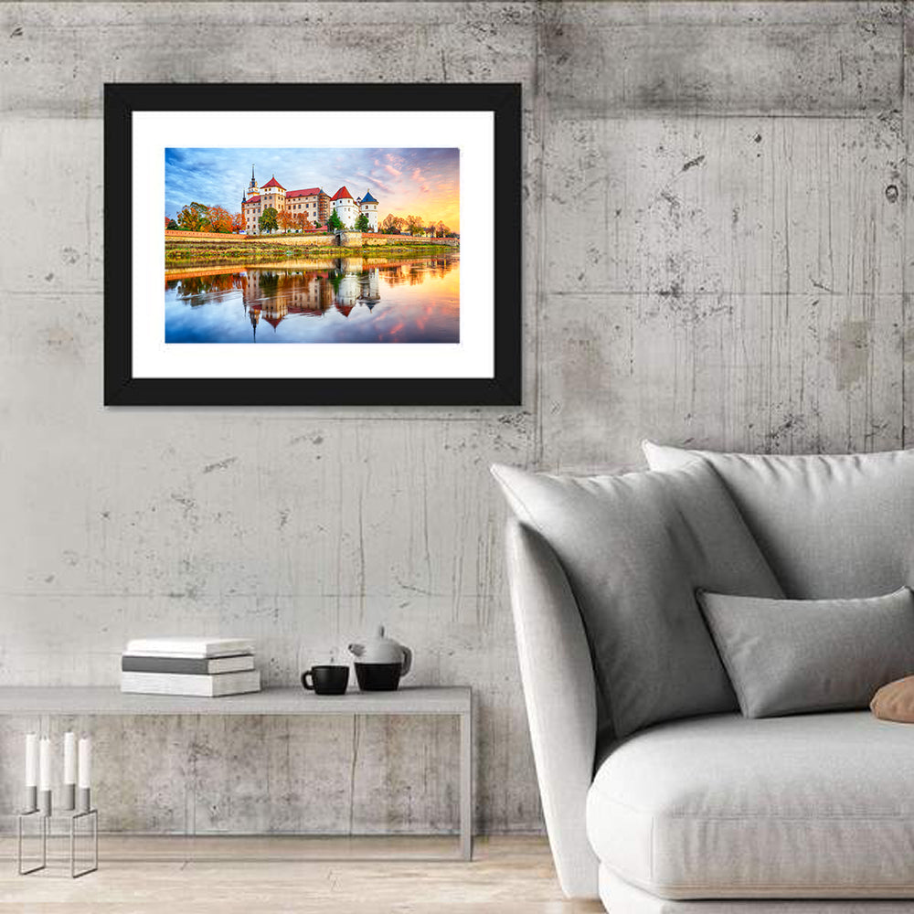 Hartenfels Castle Sunset Reflection Wall Art