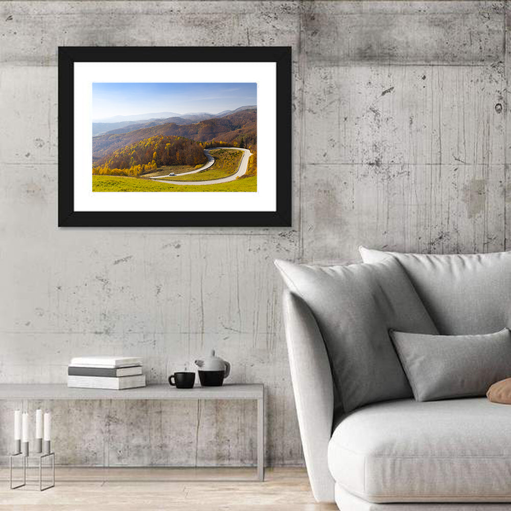Slovensky Raj Winding Road Wall Art in a room, landscape