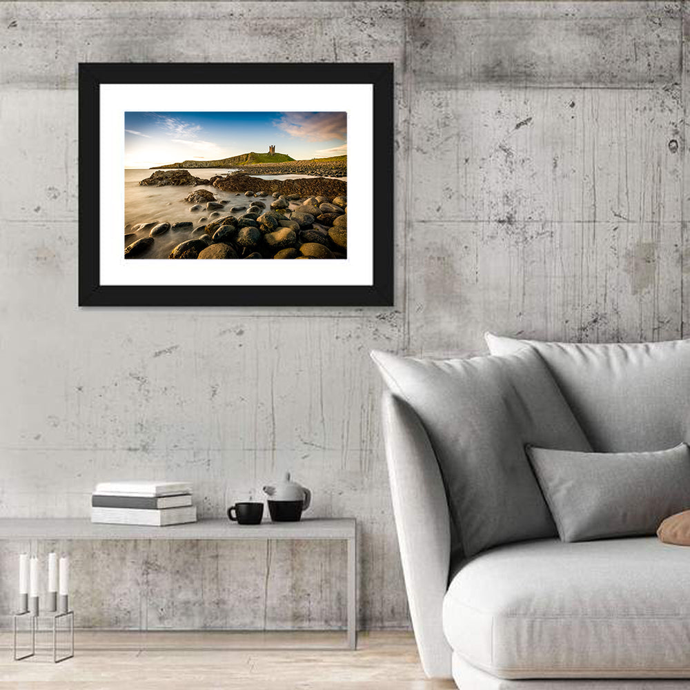 Dunstanburgh Castle at Golden Hour Wall Art