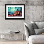 Jack-o'-lanterns at Teal Twilight Wall Art